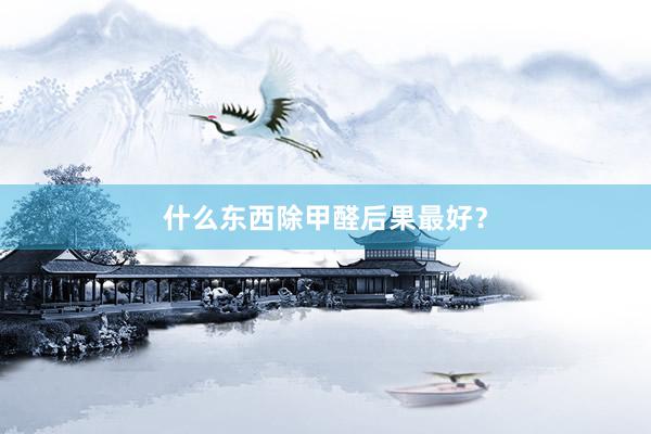 什么东西除甲醛后果最好？